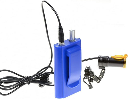 5W Waist Hanging Head Light with Plastic Clip Filter for Magnifier (Blue)