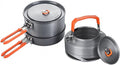 Camping Utensils Dishes Cookware Set Picnic Hiking Heat Exchanger Pot Kettle Outdoor Tourism Tableware