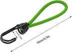 Tent Cords, Elastic Short Tent Straps with Hook, Small Straps for Hammock, Hiking, Awning, Canopy, Portable for All Weather