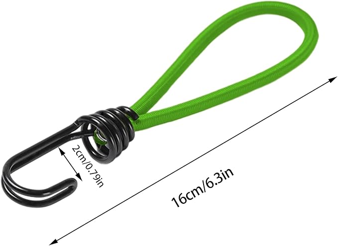 Tent Cords, Elastic Short Tent Straps with Hook, Small Straps for Hammock, Hiking, Awning, Canopy, Portable for All Weather