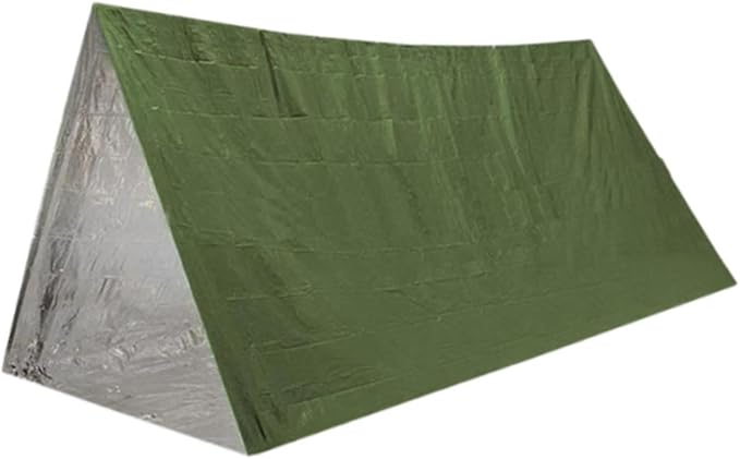 Outdoor Emergency Tent 2 Person Windproof Weatherproof Survival Shelter Compact Shelter for Beach Outside Trekking Camping