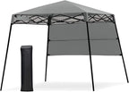 Tangkula 7x7 Ft Pop Up Canopy, Slant Leg Outdoor Tent with Carry Bag & 4 Stakes, Compact Portable for Hiking Camping Fishing & Picnic (7'x7' Base, 6'x6' Top)