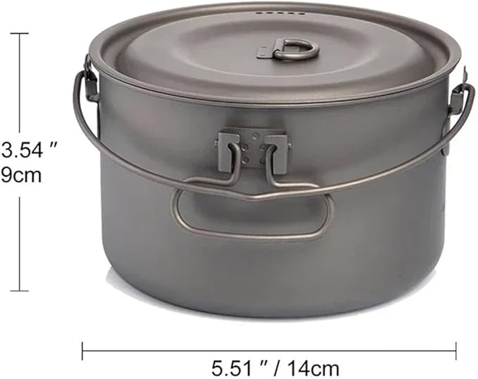 Compatible for Widesea Titanium Cookware Set, Outdoor Camping Tableware with Pot for Picnic, Hiking and Trekking