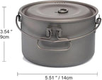 Compatible for Widesea Titanium Cookware Set, Outdoor Camping Tableware with Pot for Picnic, Hiking and Trekking