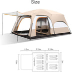 GeRRiT Large 8-12 Person Camping Tents for Family,Waterproof Tent Sun Shelter,Portable Dome Tent Backpacking Tent for Outdoor Indoor,Family Party Tents
