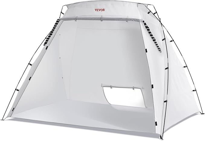 VEVOR Portable Paint Booth, Larger Spray Tent with Built-in Floor & Mesh Screen Windproof Hooks for Furniture DIY Hobby Tool, 7.5x5.2x5.2ft Spray Paint Shelter