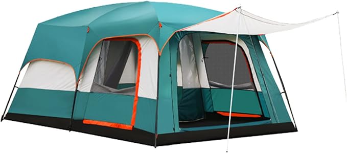 travel tent Oversized Camping Tent Two-Bedroom Tent Double-Layer Large Space Outdoor Travel Camping Family Tent