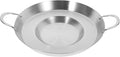 STOBAZA Stainless Steel Frying Pan 19.68X14.96X2.75In Flat Concave Skillet Multi-Use Cookware for Home Kitchen Outdoor Camping and Bbq