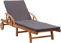 Camping Chairs Patio Furniture Outdoor Chairs Beach Chair Sun Lounger with Cushion Solid Acacia Wood for Sunbathing, Pool, Beach,Patio