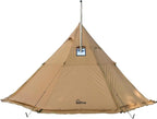 Hot Tent with Stove Jack Onefires Large Teepee Tent for Outdoor Family Camping 4-8 Person | with Stove Jack, Large, for Family Camping
