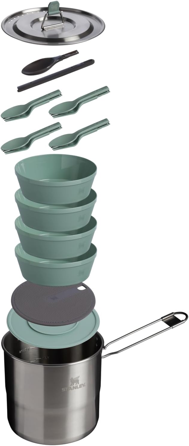 Stanley Wildfare Go Locking Pot 3 QT Stainless Steel Shale