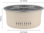 SANQIAHOME Stainless Steel Charcoal Portable Barbecue Grill, 10.5 Inches Non-Stick,Round,Barbecue or Hot Pot, Boiling Water,Charcoal Stove for Home Party Outdoor Camping