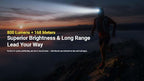 Nitecore UT27 MCT Pro 800 Lumen Running Headlamp USB-C Rechargeable Dual Power with Multi-Color Temperatures Red Light Lightweight Trail Hiking Camping Sticker (White)