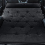 Self-Inflating Car Air Mattress for Kia EV9 2024-2025 SUV 7-Seater, 5cm Thick Portable Foldable Double/Single Bed for Camping Travel,Suede Fabric Black