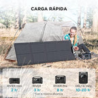 EF ECOFLOW 110W Portable Solar Panel, Foldable with Carry Case, High 23% Efficiency, IP68 Water & Dustproof Design for Camping, RVs, or Backyard Use