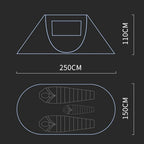 Liudan Camping Tents Automatic Pop-Up Tents 3-4 Person ，Dome Waterproof Sun Shelter, Backpacking Tent with Removable Rainfly, Quick Set up for Camping Dome Tent