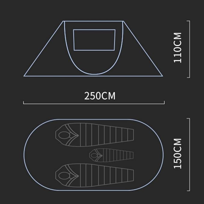 Liudan Camping Tents Automatic Pop-Up Tents 3-4 Person ，Dome Waterproof Sun Shelter, Backpacking Tent with Removable Rainfly, Quick Set up for Camping Dome Tent