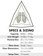 Tentsile Connect V3 2-Person Tree Tent Hammock, The Original Tree Tent Company, 880 Pound Capacity, Portable Treehouse, Heavy Duty Ratchets Included, Designed in The UK