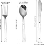Yardwe 3sets Portable Stainless Steel Camping Cutlery Outdoor Tableware for Picnic Travel Rv Use Compact Design Easy to Clean Modern Lightweight