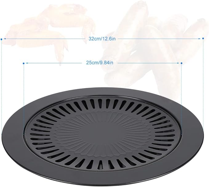 Eboxer Korean BBQ Grill Pan Non stick Barbecue Plate for Indoor Outdoor Grilling, Bakeware for Home Camping