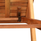Sun Lounger with Table Solid Acacia Woodtanning Chair Camping Chairs Patio Recliner Suitable for Garden Courtyard