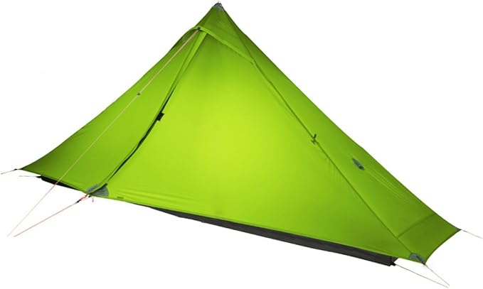 3F UL GEAR Blue Mountain 1/2Person Camping Poleless Tent, 3/4Seasons Waterproof Tent, Easy Set Up Hiking, Backpacking Silicon Coated Tent Shelter