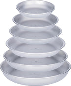Boundless Voyage Titanium Camping Plate Dishes Saucer Lightweight Round Dinnerware Set Stackable Serving Plates Pasta Plates Travel Outdoor Home Kitchen Tableware Set Ti1141T