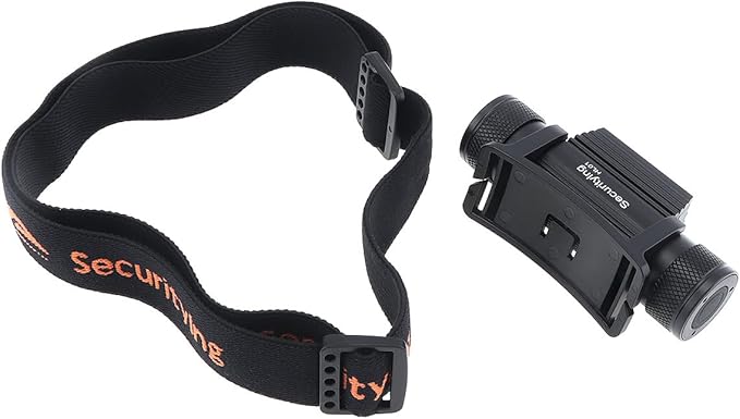 SecurityIng 1PC Elastic Headband Adjustable Headlight Strap Fit for 22mm - 26mm Torch Headlamps Holder