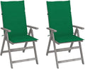 Patio Reclining Chairs,Camp Chair,Barbecue Chairs,Fishing Chairs,Bistro Chair,Coffee Chair,Patio Funiture,for Dining Room,Living Room,Study Room,Garden,2 pcs with Cushions Solid Acacia Wood