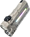 LOOP GEAR SK05PRO Mao 4360 Lumens Flat EDC Flashlight, 8000mAh Rechargable Flash Light Combines Floodlight Spotlight and Sidelight Idea for Emergency Camping - IP68 with Magnetic and Back Clip