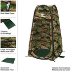 Wakeman Pop Up Changing Tent, 3.3 x 3.3 x 6.2ft, Camping Shower Tent for Portable Toilet Stall or Dressing Room with Carry Bag for Camping, Beach, or Tailgate, Polyester