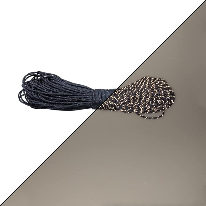 Paracord Planet – Fluorescent 1.75mm Reflective Guyline 95 Paracord Tent Rope Camping Parachute Cord – FS Navy Blue – 65ft
