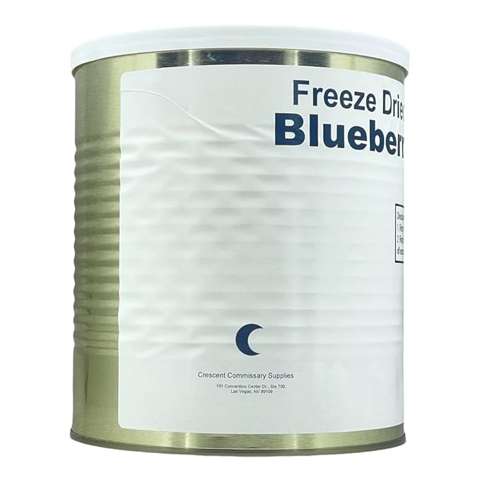 Military Surplus Freeze-Dried Blueberries 16 Oz Long-Term Storage Survival Food, Perfect for Emergency Preparedness & Snacking Everyday Meals | Fruit Snacks 25+ Year Shelf Life Made in USA Pack of 1