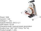 Portable Crank Power Generators, 50W Manual Emergency Pedal Power Generator, with USB Output DC 1-36V Low Noise Suitable for Outdoor Camping