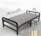 Camping Cot Bed Steel Frame Durable Sponge Rollaway Guest Bed Cot Fold Out Bed - Portable Folding Bed Frame with Thick Memory Foam Mattress Comfortable for Outdoor&Indoor