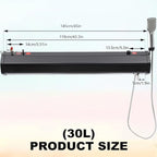 7.9Gallon Portable Camping Solar Shower, Roof Rack Mount Road Shower Pressurized Water Tank w/Storage Bag and 5.58ft Hose, Outdoor Activities Water Supply for SUVs Sedans RVs Trucks,30L/7.93Gal