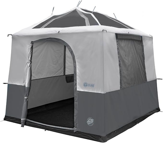 E-Z UP Camping Cube Sport, Converts 10' Angled Leg Canopy into Camping Tent