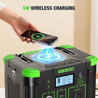 GRECELL 300W Portable Power Station 288Wh Solar Generator with USBC PD 60W, 110V Outlet Perfect for Camping, Outdoor Trips, Home Backup & Travel