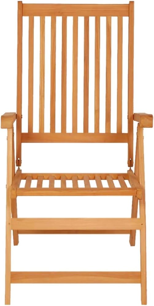 Reclining Patio Chairs with Cushions 8 pcs,Outdoor Folding Chair,Lounge Chair,Portable Camping Chair,Tanning Chairs for Outside,Garden Chair,for Outdoor Patio, Campsite, or Yard,Solid Teak Wood