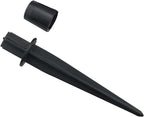 CHENJIN 4PCS Outdoor Lighting Fixture Fixed Legs 5.34x0.83in inch Tent Ground Legs Lawn Garden Park Ground Pole Solar Light Replacement Stake Ground Stake Accessory Black