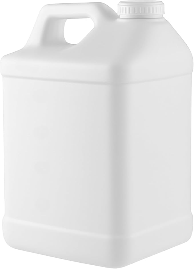 kitchentoolz 2.5 Gallon Water Jug – Heavy-Duty HDPE Carboy for Automotive Used Oil & Liquid Storage – 10 Quart Mixing Container with Secure Lid – Made in USA - White 8 Pack