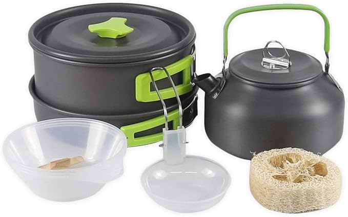 Camping Cookware Kit Cooking Set Travel Tableware Tourism Equipment for Outdoor Hiking Picnic