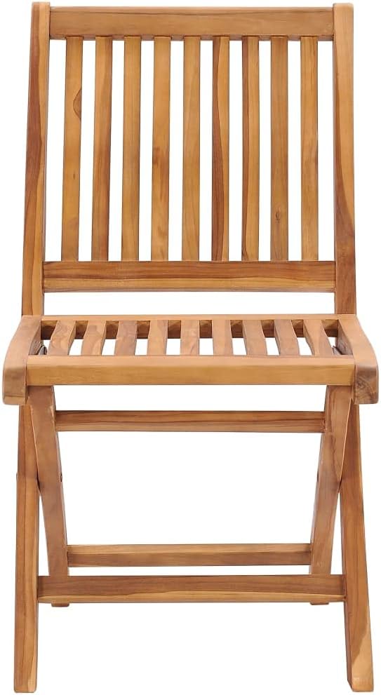 Folding Patio Chairs with Cushions 8 pcs,Portable Camping Chair,Outdoor Lounge Chair,Bistro Table and Chairs outdoor,Garden Chair,Outdoor Dining Chairs,Features 2 Sets of Ropes, Solid Teak Wood