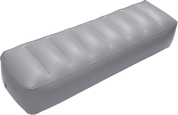 Car Air Inflation Mattress 51.18"x11.02"x16.54" Comfortable Rear Seat Air Travel Bed Car Sleeping Mat for Napping Travel Black Gray