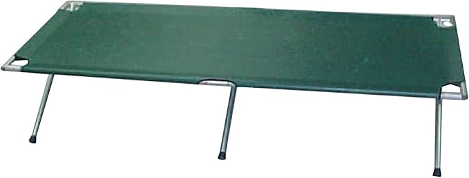 Big Boy Camping Cot, Oversized Heavy-Duty Adult Folding Cot Bed, 84 x 30 in, 18 in High, Carrying Case, Elevated Sleep for Base Camp and Tent