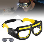 Rechargeable LED Motion Glasses Lamp, 5 Mode Hands Headlamp for Night Running, Hands Head Light with Motion Touch for Running Camping Fishing Cycling Hiking Night Work (1Pcs)