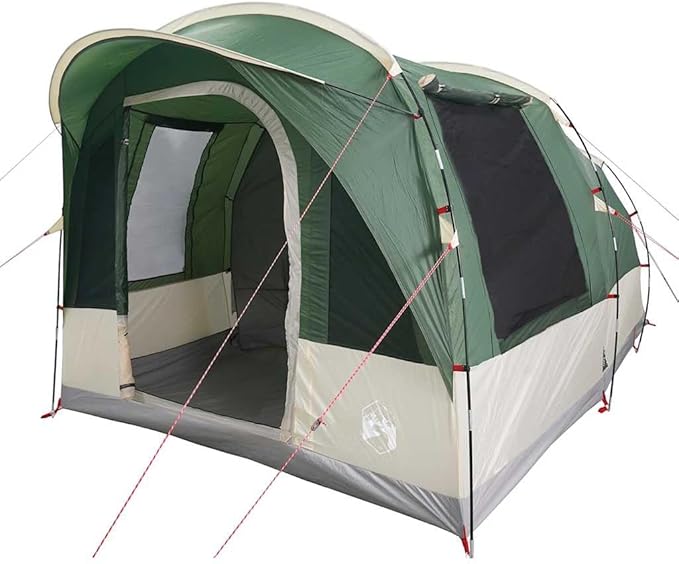 Camping Tent Tunnel 3-Person Green Waterproof Outdoor Shelter with All-Round Waterproof Design Easy Setup and Takedown Good Ventilation Mosquito Protection