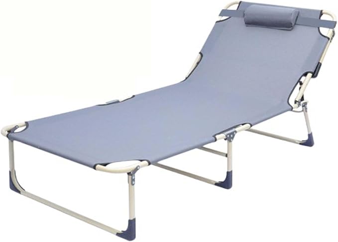 Portable Folding Bed，(Camping Cots,(Folding Camping Cot, 3-Position Adjustable Oxford Sleeping Cots Bed,Portable Camping Bed with Pillow,Multifunctional Lounge Chair,Perfect for Camping, P