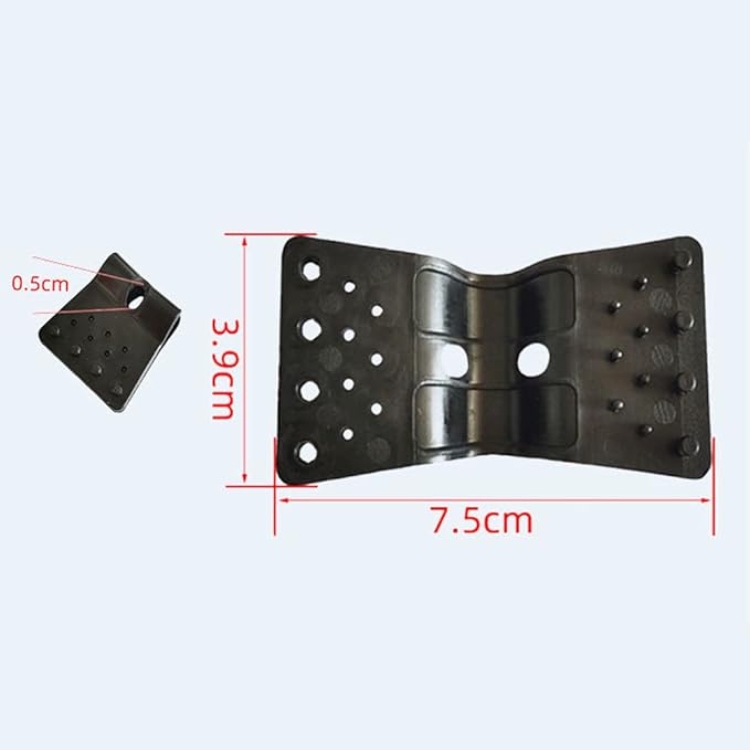 soputry Shade Cloth Heavy Duty Lock Grip, 100 Pcs Plastic Clips Windproof Awning Clamp Greenhouse Fix Tent Accessory for Garden Netting Sun Net(square-100 Pcs)