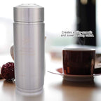 New alkalines Water Bottle, Portable alkalines Ionizer Generator, Stainless Steel Water Filter Bottle, Nano Balance Bio Energy Lonizer Cup Flask for Sports,Camping (Silver)